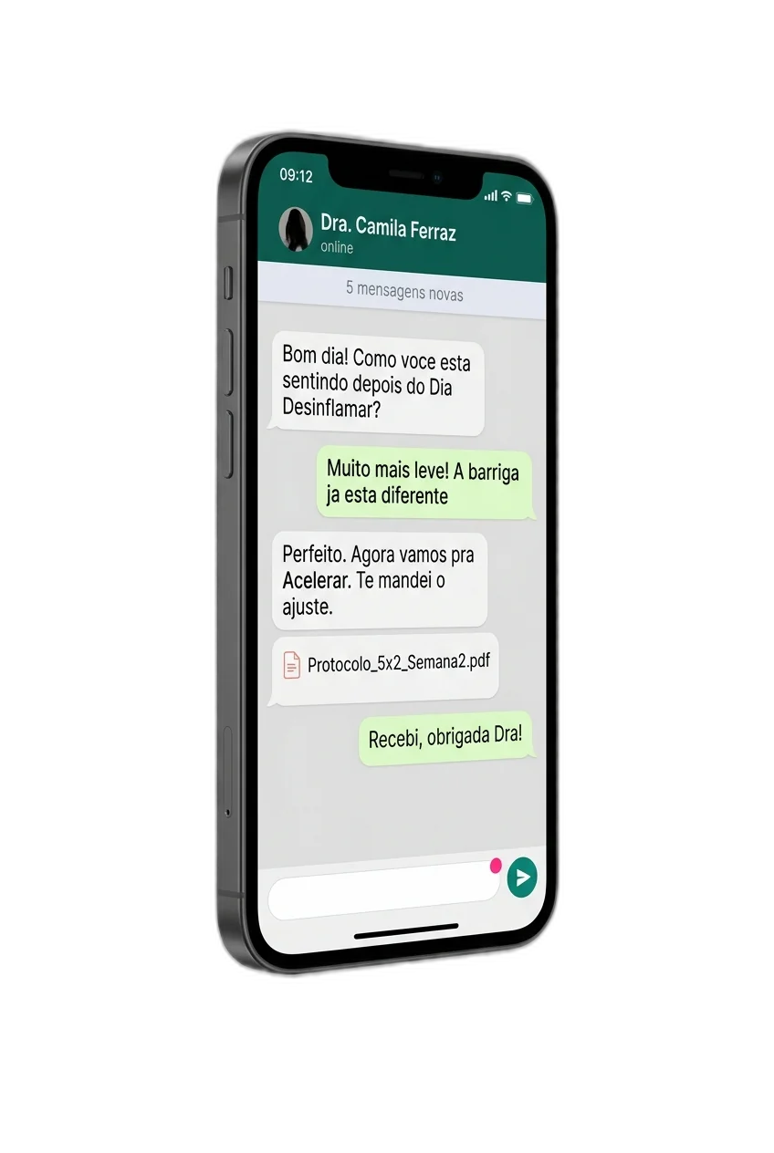 Check-in WhatsApp com Dra. Camila